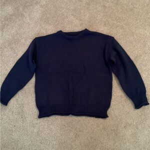 SHEIN Navy Blue Crew Neck Sweater